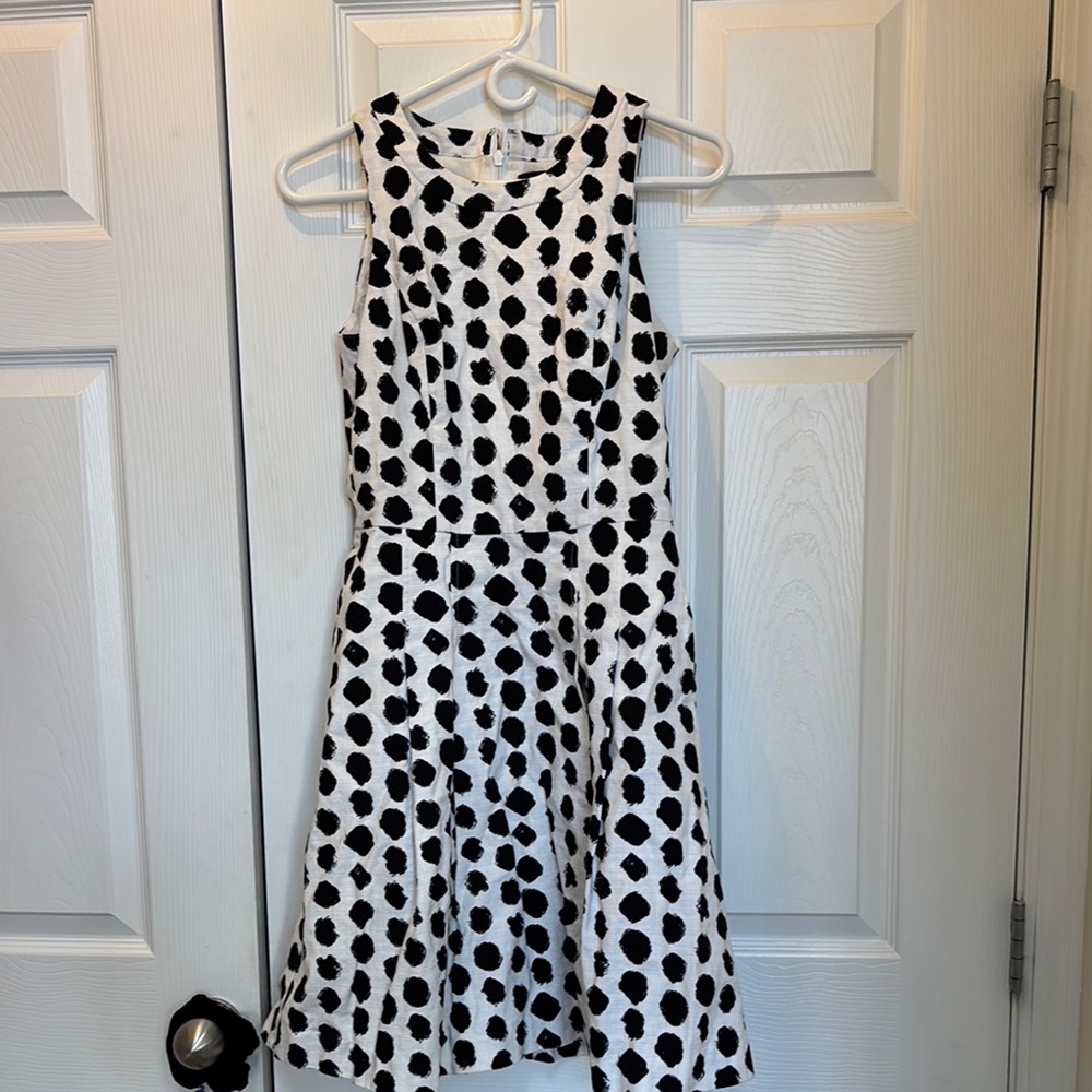 Chic Black and White Polka Dot Dress